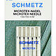 Иглы микротекс (особо острые) Schmetz 130/705H-M 5 шт. ,в ассортименте. Иглы и булавки. Натуральные одежные ткани (naturalnyetkani). Ярмарка Мастеров.  Фото №5