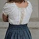 Linen skirt with a belt corset black and blue melange. Skirts. pugovkino delo (Pugovkino-delo). My Livemaster. Фото №4