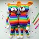 Order Rainbow puppy dog knitted plush Soft toy Dog. sunnytoys-gifts. Livemaster. . Stuffed Toys Фото №3