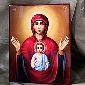 Картины и панно handmade. Livemaster - original item Sign .Icon Of The Mother Of God. Handmade.