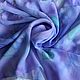 Scarf lavender, 170h80 cm, free painting on crepe-chiffon. Scarves. arkensoie Silkyway. My Livemaster. Фото №4