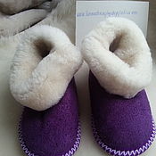 Одежда детская handmade. Livemaster - original item Baby chuni from mouton purple. Handmade.