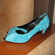  New suede turquoise shoes Nando Muzi size 40, Vintage shoes, Moscow,  Фото №1