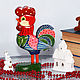 Mini figures and figurines: Cockerel wooden toy, Miniature figurines, Moscow,  Фото №1