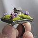 Order Ring 'Lilac garden' - Miniature polymer clay. AleksPolymer. Livemaster. . Rings Фото №3