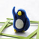 Миниатюрная игрушка из шерсти Приветствующий Пингвиненок