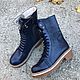 Order Shoes: Bandolier ' dark blue'. Hitarov (Hitarov). Livemaster. . Boots Фото №3