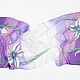 Silk purple stole 'Twilight', chiffon, batik. Wraps. ArtBeklov. My Livemaster. Фото №6