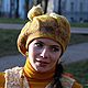 Валяный берет "Сказки осеннего леса". Береты. Елена Черкасова «Renenet». Ярмарка Мастеров.  Фото №4