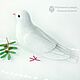 Dove of Peace / dove with olive branch bird felted wool. Felted Toy. Woolen Zoo. My Livemaster. Фото №4