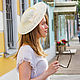 The author's wide-brimmed hat 'Aset'. color ivory. Hats1. Exclusive HATS. LANA ANISIMOVA.. My Livemaster. Фото №5