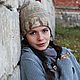 Валяная шапка "Каменные джунгли". Шапки. Елена Черкасова «Renenet». Ярмарка Мастеров.  Фото №4