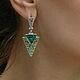 Earrings Art Deco malachite pyrite silver 925 HC0036. Earrings. Sunny Silver. Online shopping on My Livemaster.  Фото №2