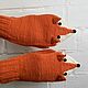 Варежки вязаные Лисы шерстяные. Варежки. Лена Коробова (lazylazyknits). Ярмарка Мастеров.  Фото №6