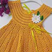 Одежда детская handmade. Livemaster - original item Beautiful children`s crocheted dress for ages 3 - 5 months. Handmade.