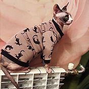 Одежда для кошек  "Комбинезон демисезонный - леопард"