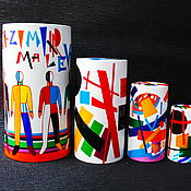 Русский стиль handmade. Livemaster - original item Matryoshka-cylinder Malevich. Handmade.