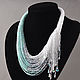 Mint with ice-beaded necklace. Necklace. Altania, beaded jewelry. My Livemaster. Фото №5