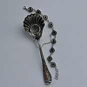 Авторский слейв- браслет из серебра 925 пробы "Ясмин"