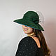 Velour women's hat 'Emerald Audrey'. Hats1. Novozhilova Hats. My Livemaster. Фото №6