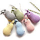Set of Easter bunnies knitted 6 pieces 7 cm, Easter souvenirs, Moscow,  Фото №1