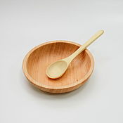 Посуда handmade. Livemaster - original item Plate wooden D18,5 (rounded). Plate for food. Handmade.