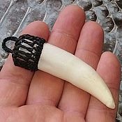 Украшения handmade. Livemaster - original item Pendants in the form of an amulet of a natural crocodile fang.. Handmade.