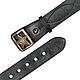 Order Leather men's belt 'Kombat' (black). Russian leather Guild. Livemaster. . Straps Фото №3