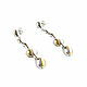 Long earrings, bicolor earrings, hanging earrings, wand earrings, Earrings, Moscow,  Фото №1
