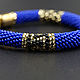 Order Harness bracelet knitted beaded Greek pattern blue. KOTiYA. Livemaster. . Bead bracelet Фото №3