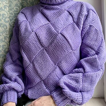 Одежда ручной работы. Ярмарка Мастеров - ручная работа Свитер с ромбами. Handmade.