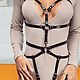 Портупея боди, бдсм костюм, кожаное бельё. Портупеи. Passion belts. Интернет-магазин Ярмарка Мастеров.  Фото №2