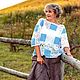 Джемпер из хлопка и джинсовых лоскутов " Lady boho ". Джемперы. Наталья  Пуховая Мастерская (puhovyiy-master). Ярмарка Мастеров.  Фото №14