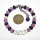 Purple moonstone and chalcedony bracelet. Bead bracelet. Ukrasheniya S Izyuminkoj. Ярмарка Мастеров.  Фото №4