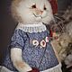 AGOSTO Autor juguete gato gato. Stuffed Toys. Knitted toys Olga Bessogonova. Ярмарка Мастеров.  Фото №5