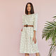 White linen dress with wings, print-lapnik. Dresses. molinialife. Online shopping on My Livemaster.  Фото №2