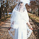 Свадебная фата с кружевом шантильи. Lace veil. Фаты. Romantic Wedding. Ярмарка Мастеров.  Фото №6