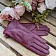 Burgundy leather gloves, Gloves, Moscow,  Фото №1