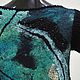 Felted sweater Turquoise black. Sweaters. FeltOx. My Livemaster. Фото №4