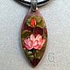  ' Gentle lotus ' - jewelry painting on stone. Pendant. greka. Online shopping on My Livemaster.  Фото №2