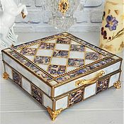 Для дома и интерьера handmade. Livemaster - original item Jewelry box with natural mother of pearl. Handmade.