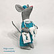 Mouse-doctor, mouse-dentist. Tilda Dolls. CountryKids - doll with a soul. My Livemaster. Фото №4
