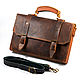 Men's Business Bag with Wood, Leather Men's bag, Men\'s bag, Yuzhno-Uralsk,  Фото №1