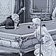 Винтаж: Старинный гобелен Partie de billard шёлк Франция. Картины винтажные. Антиквариат и винтаж из Франции. Ярмарка Мастеров.  Фото №12