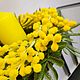 Весенний подсвечник из мимозы. Подсвечник на стол. Подсвечники. Yanaflowersoul/Интерьерный декор. Ярмарка Мастеров.  Фото №6