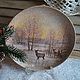 'In the winter forest'-Ceramic plate, Plates, Ruza,  Фото №1