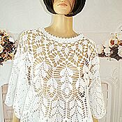 Одежда handmade. Livemaster - original item Poncho-cape,cotton,any female size.. Handmade.