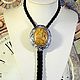 Галстук боло"Bolo tie Vincent"с камнем  (Яшма). Галстуки. Alxanderrusanov. Ярмарка Мастеров.  Фото №7