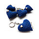 Keychain 5 cm Knitted heart blue. Key chain. BarminaStudio (Marina)/Crochet (barmar). Online shopping on My Livemaster.  Фото №2