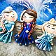 Order Brooches dolls ' Cold heart. Elsa Anna blue for children'. greenfox-23. Livemaster. . Brooches Фото №3
